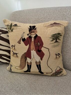 Scully & Scully Tapestry Fox Throw Pillow